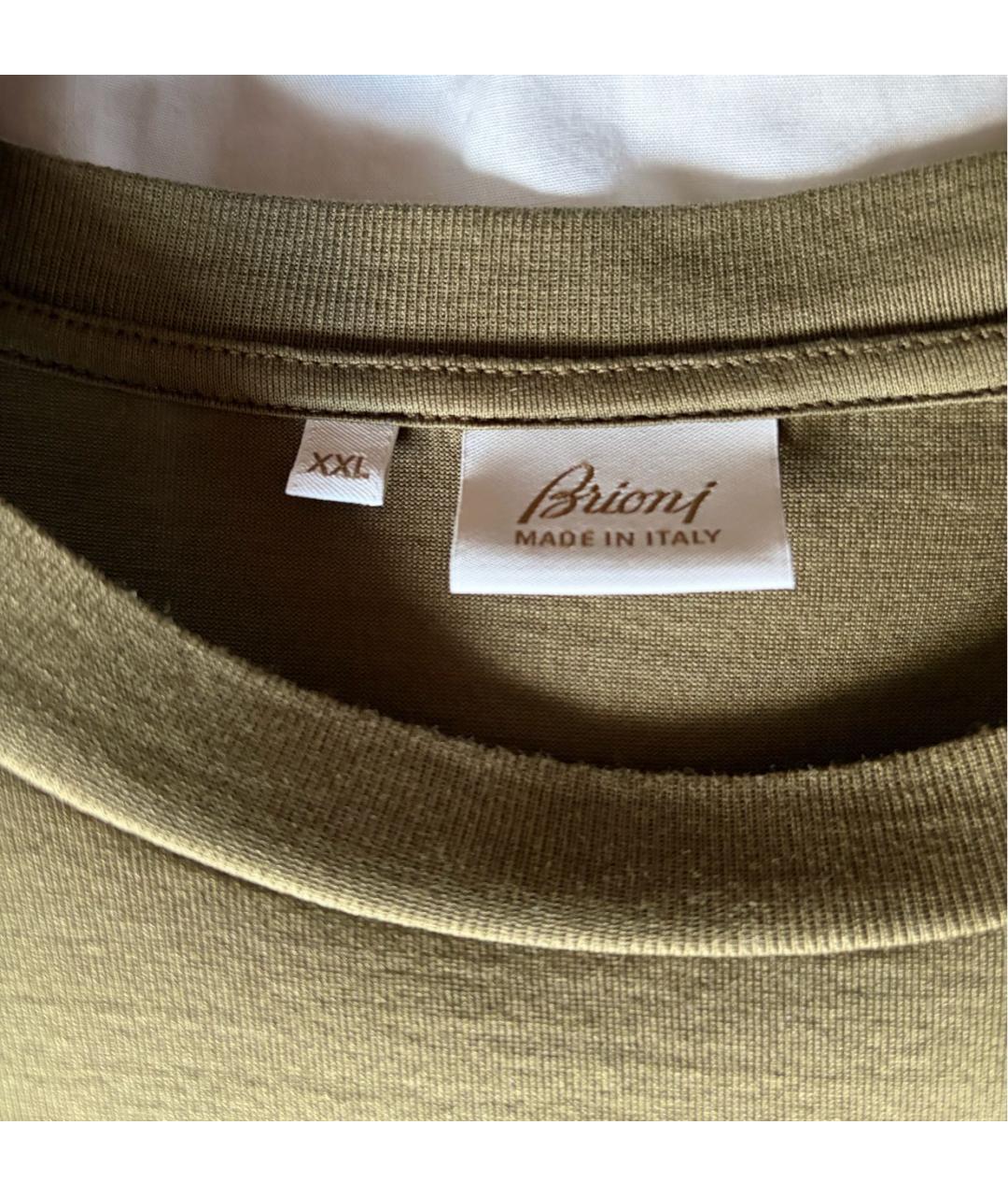 BRIONI Антрацитовая хлопковая футболка, фото 3