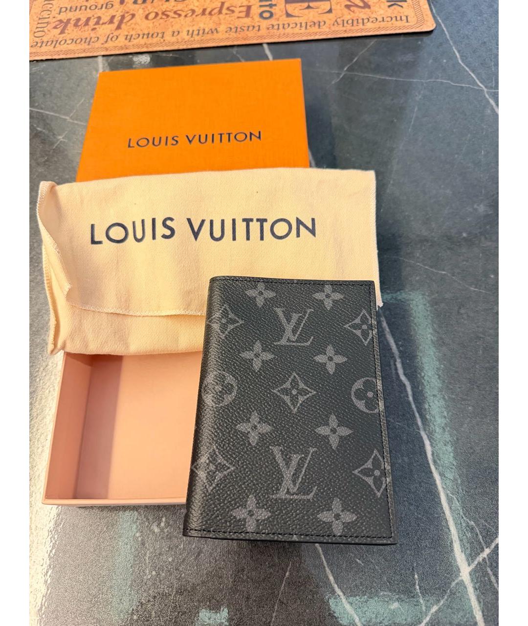 LOUIS VUITTON Антрацитовый кардхолдер, фото 4