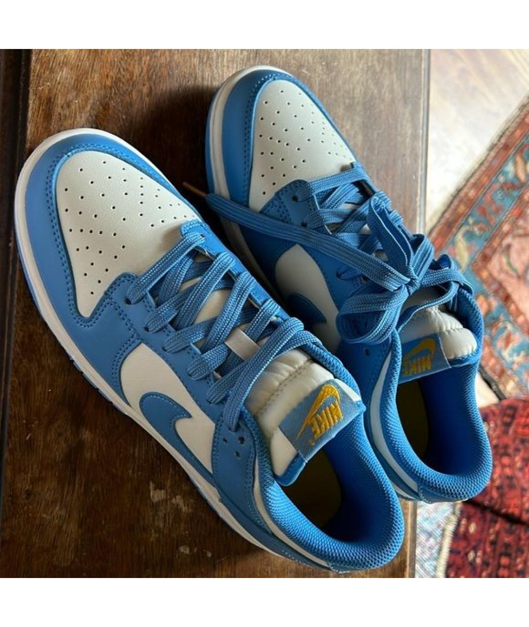 NIKE Голубые кожаные кроссовки, фото 2