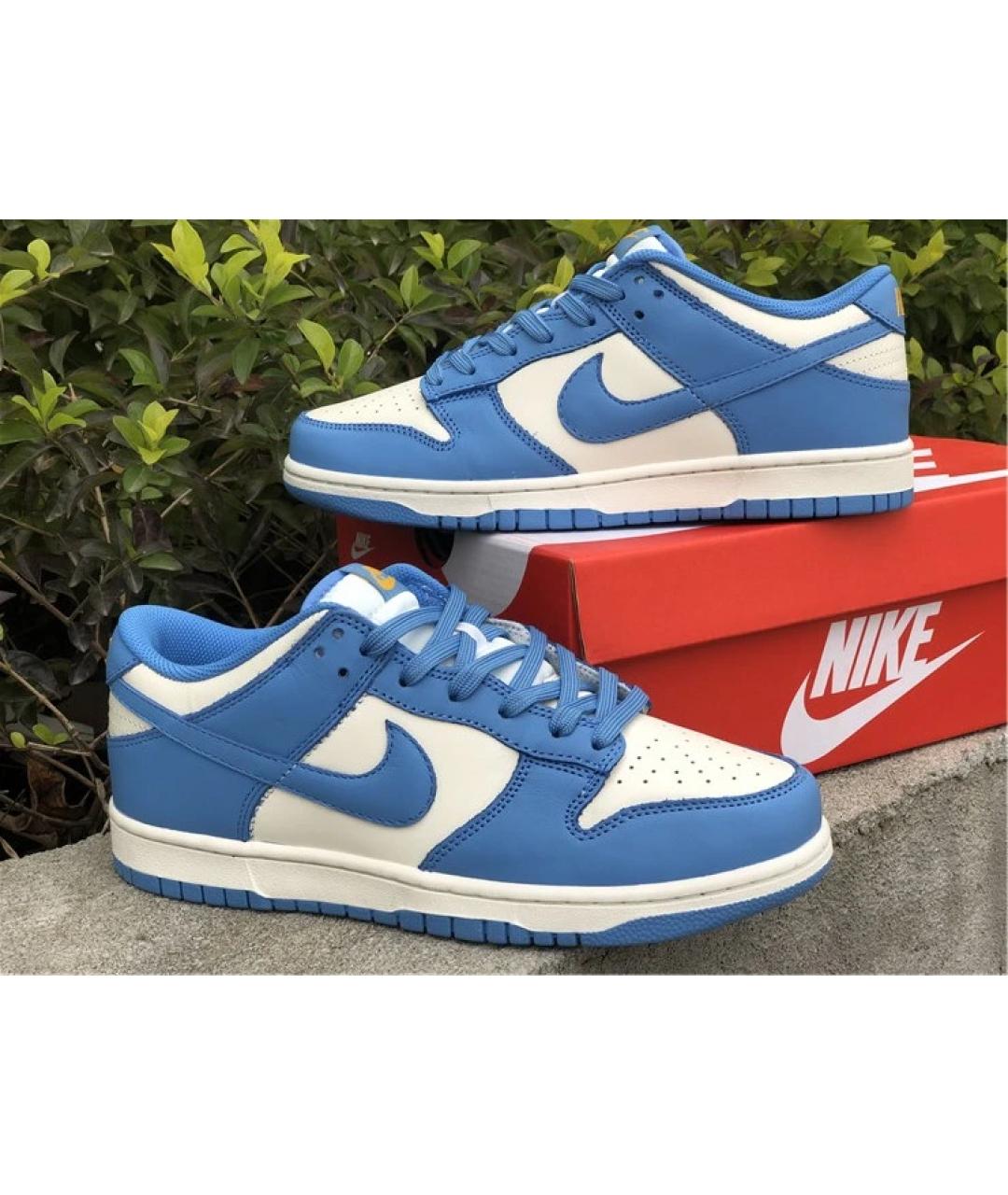 NIKE Голубые кожаные кроссовки, фото 3