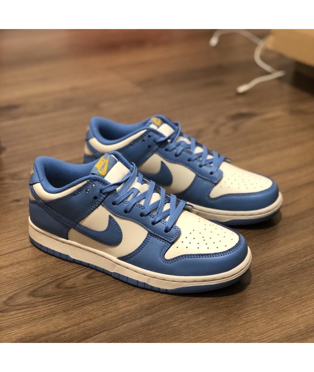 NIKE Голубые кожаные кроссовки, фото 4