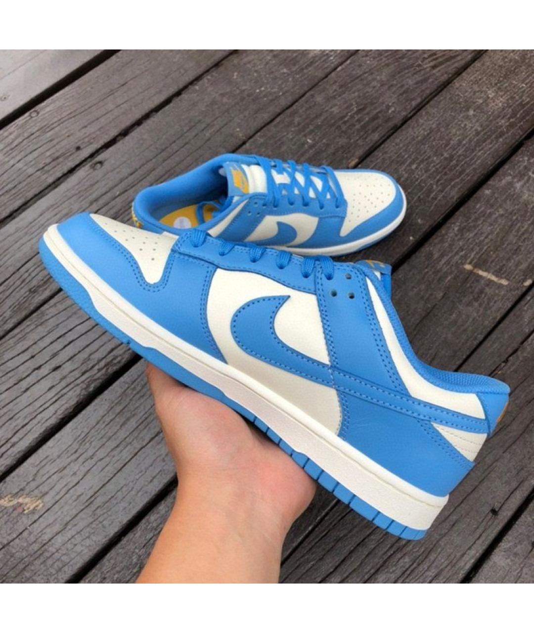 NIKE Голубые кожаные кроссовки, фото 3