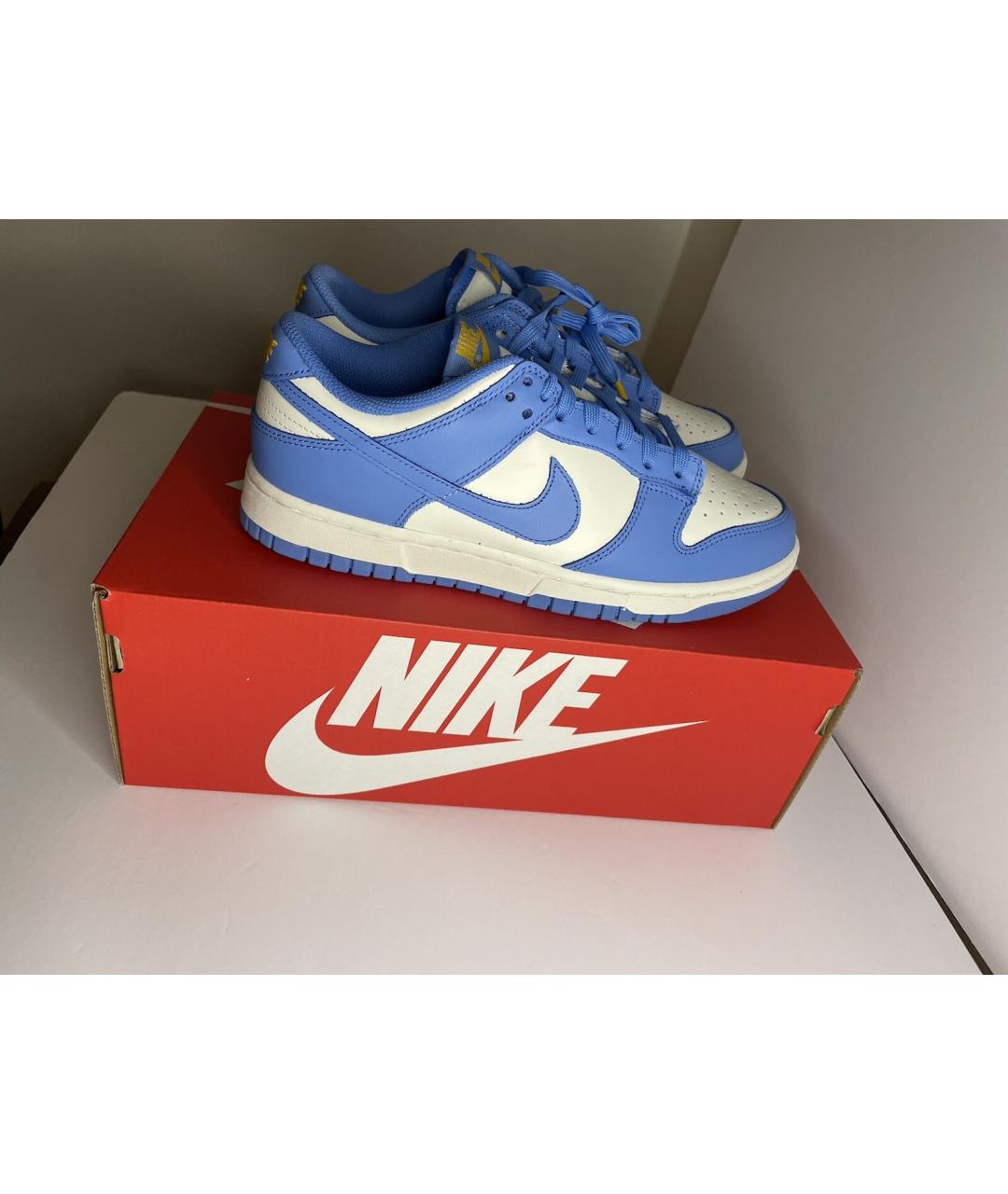 NIKE Голубые кожаные кроссовки, фото 2
