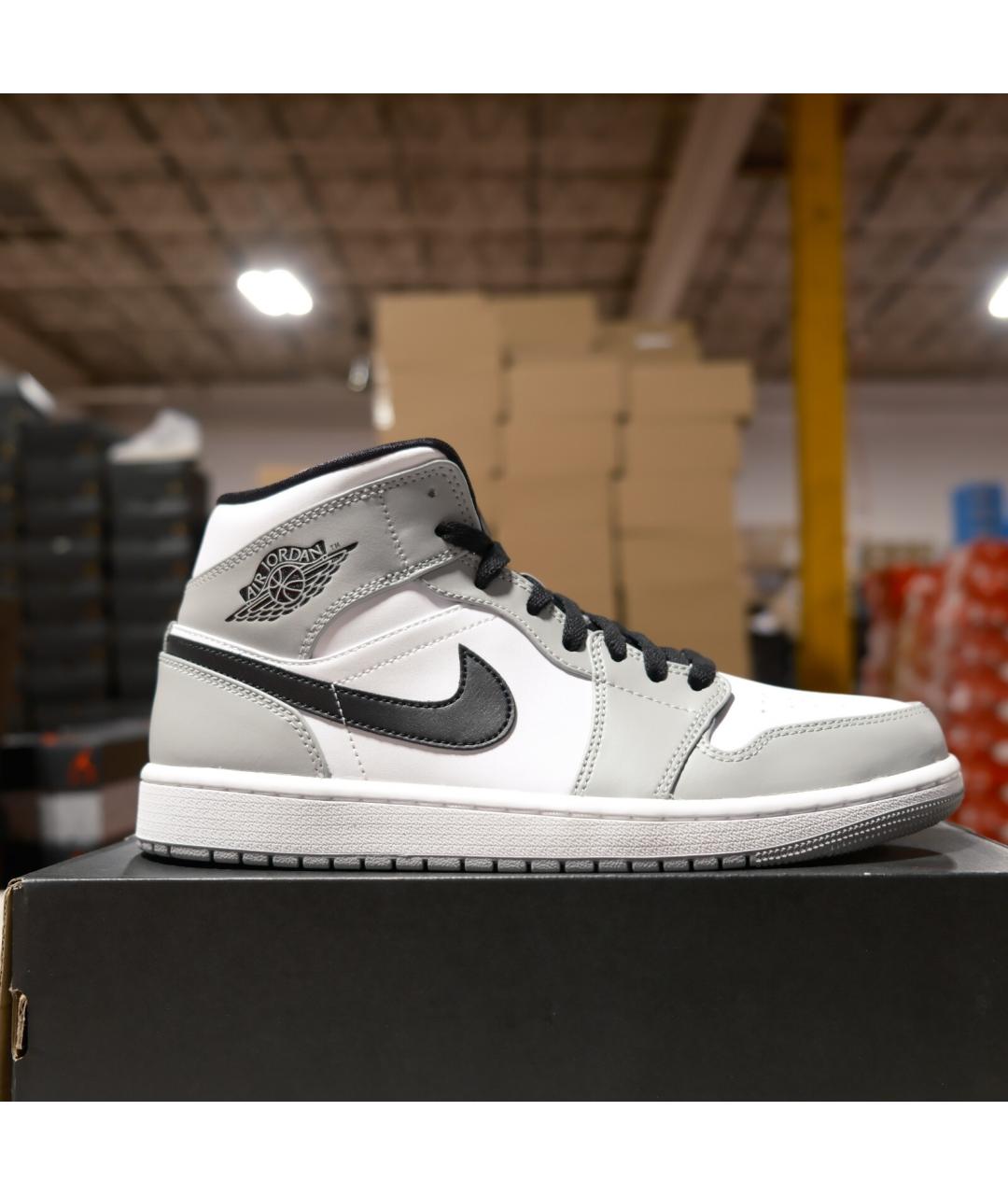 NIKE Серые кожаные высокие кроссовки / кеды, фото 4