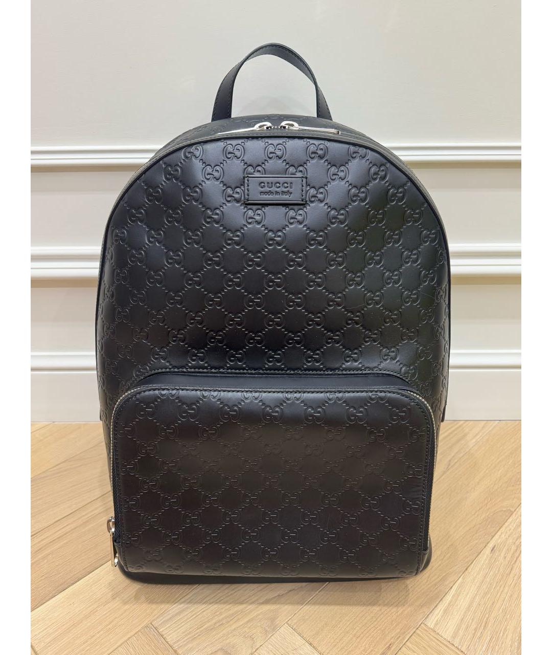 GUCCI Черный кожаный рюкзак, фото 9