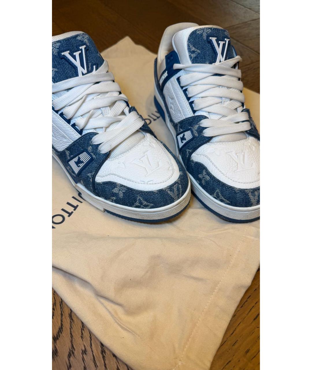 LOUIS VUITTON Синие кроссовки, фото 3