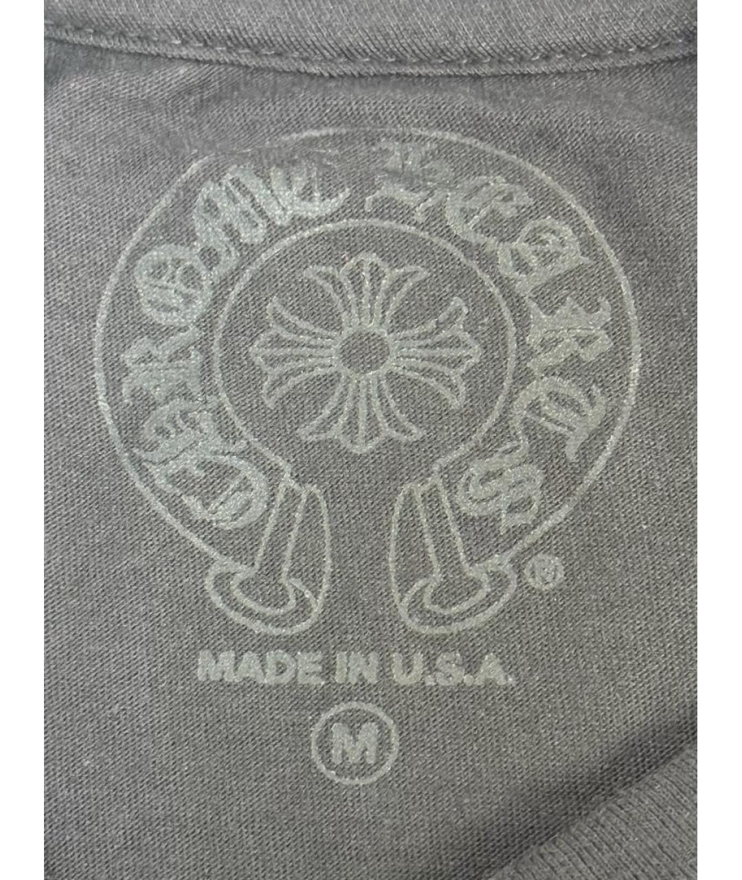CHROME HEARTS Черная хлопковая футболка, фото 3