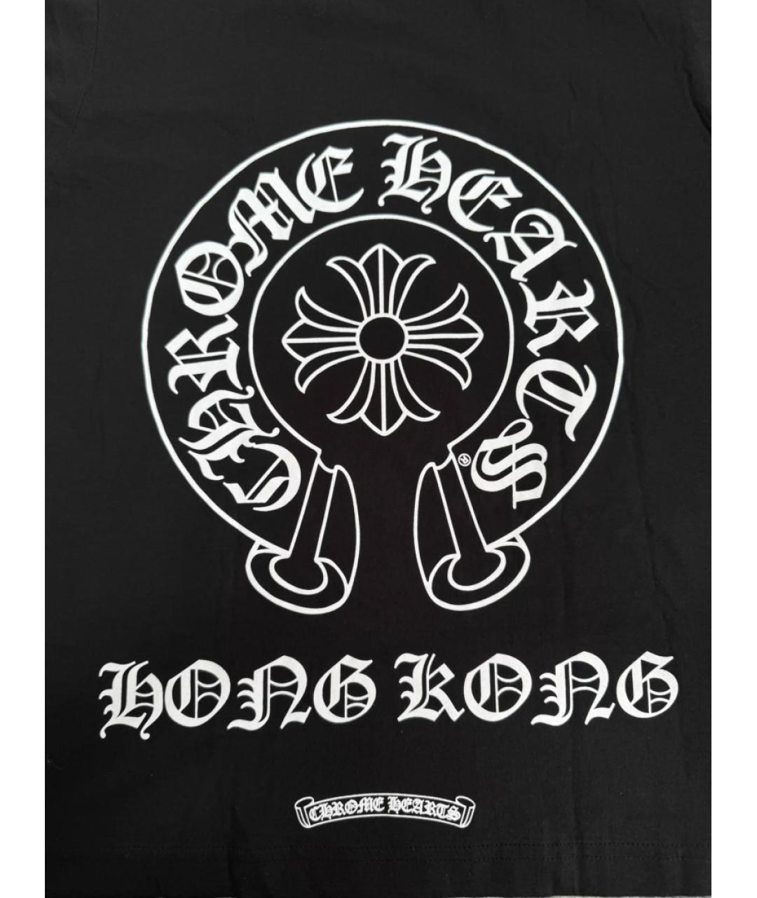 CHROME HEARTS Черная хлопковая футболка, фото 2
