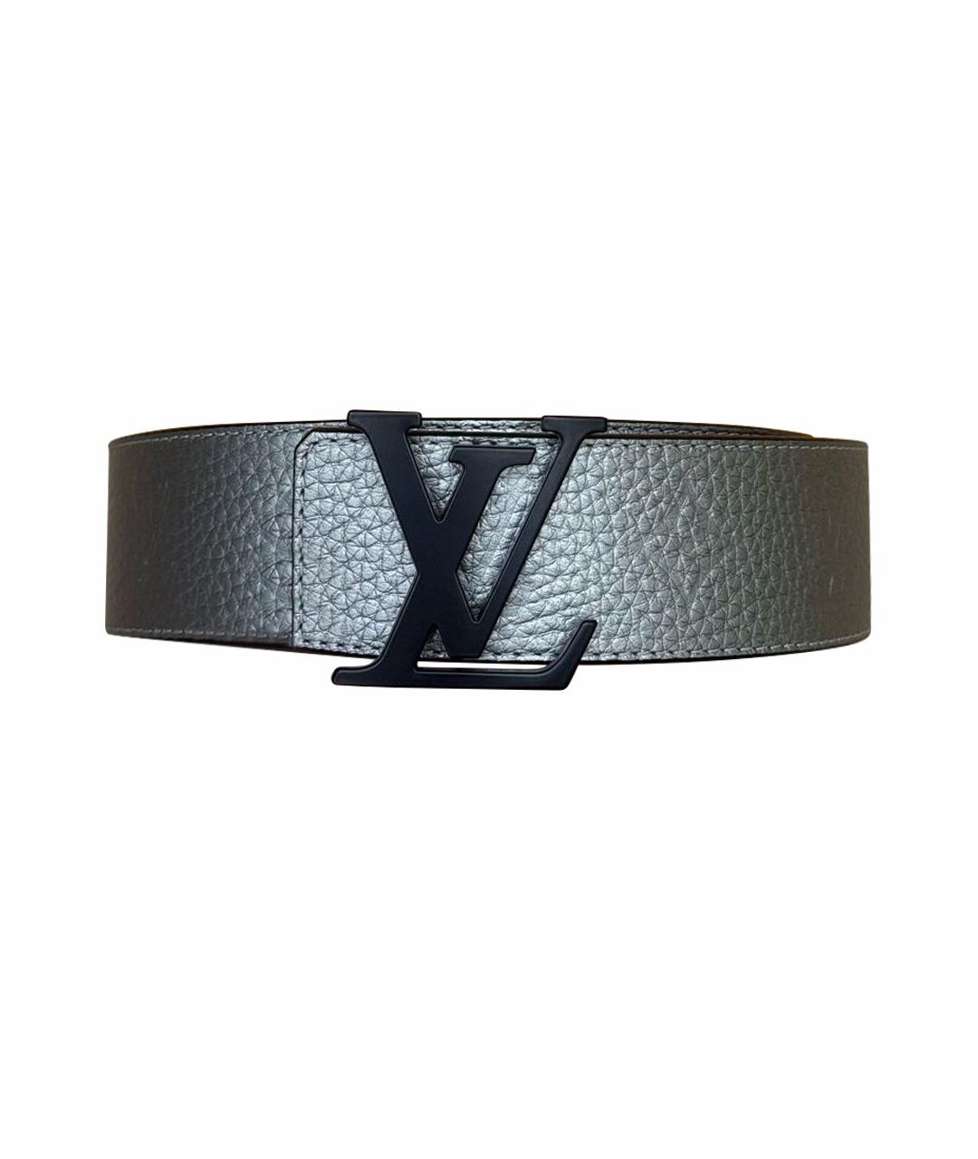 LOUIS VUITTON Черный кожаный ремень, фото 1