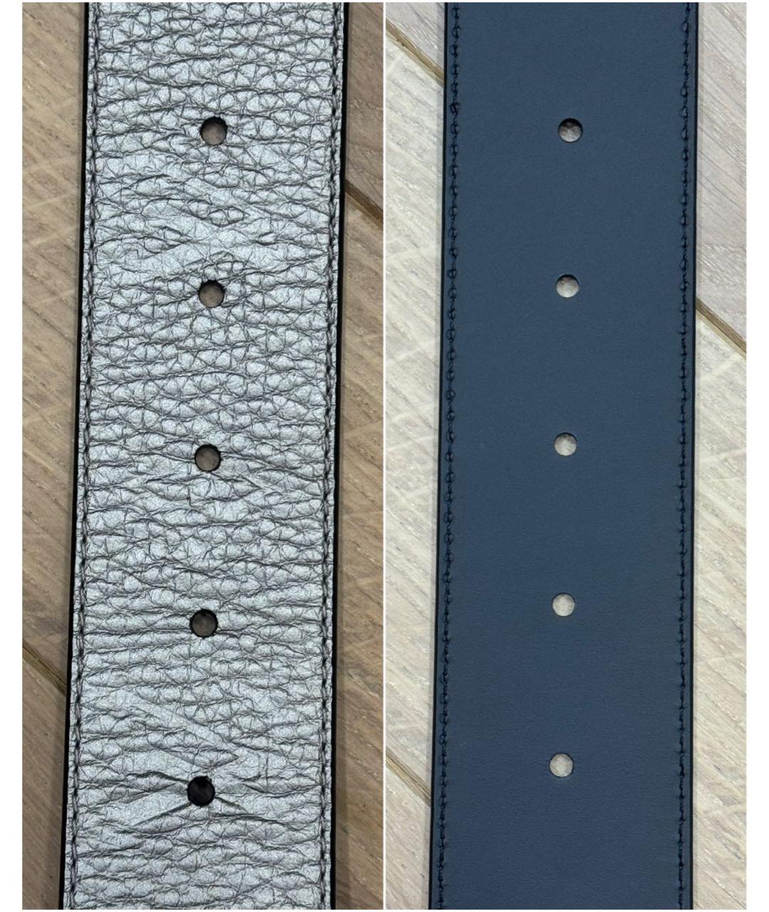 LOUIS VUITTON Черный кожаный ремень, фото 4