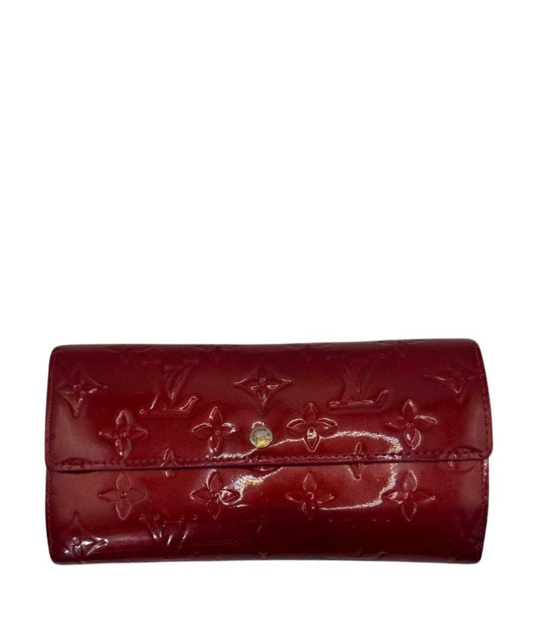 LOUIS VUITTON Красный кожаный кошелек, фото 1
