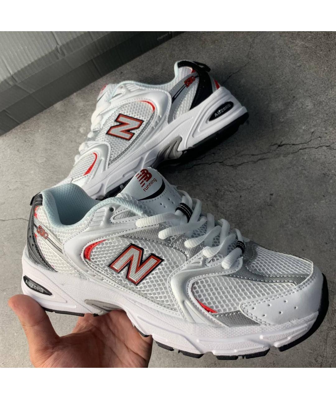 NEW BALANCE Красные текстильные низкие кроссовки / кеды, фото 3