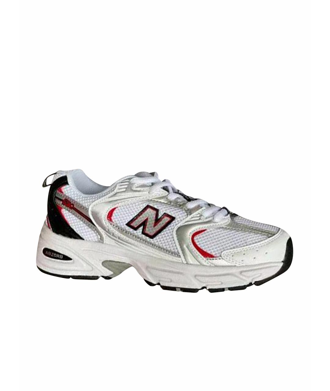NEW BALANCE Красные текстильные низкие кроссовки / кеды, фото 1