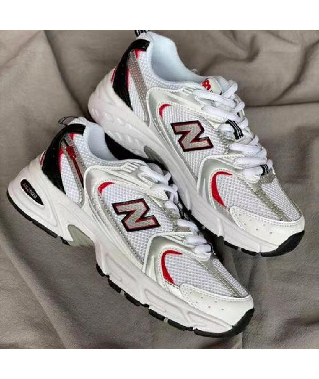 NEW BALANCE Красные текстильные низкие кроссовки / кеды, фото 4