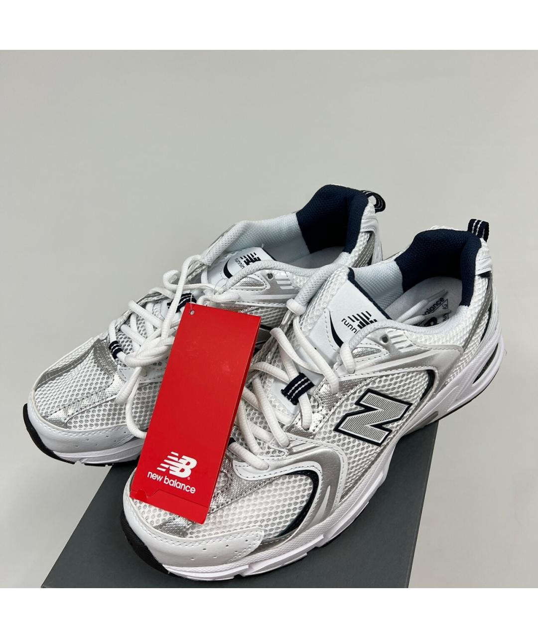 NEW BALANCE Белые текстильные кроссовки, фото 3