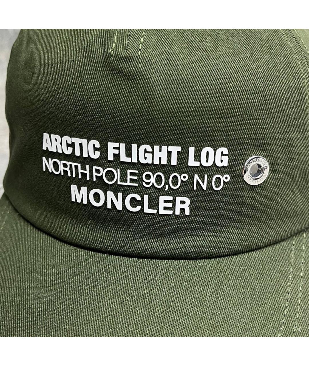 MONCLER Хаки хлопковая кепка/бейсболка, фото 4