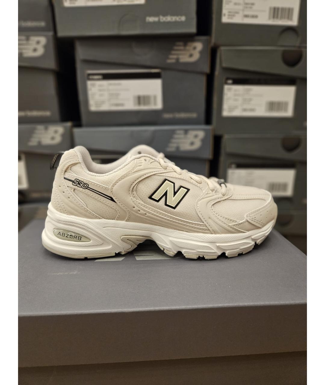 NEW BALANCE Бежевые текстильные кроссовки, фото 4