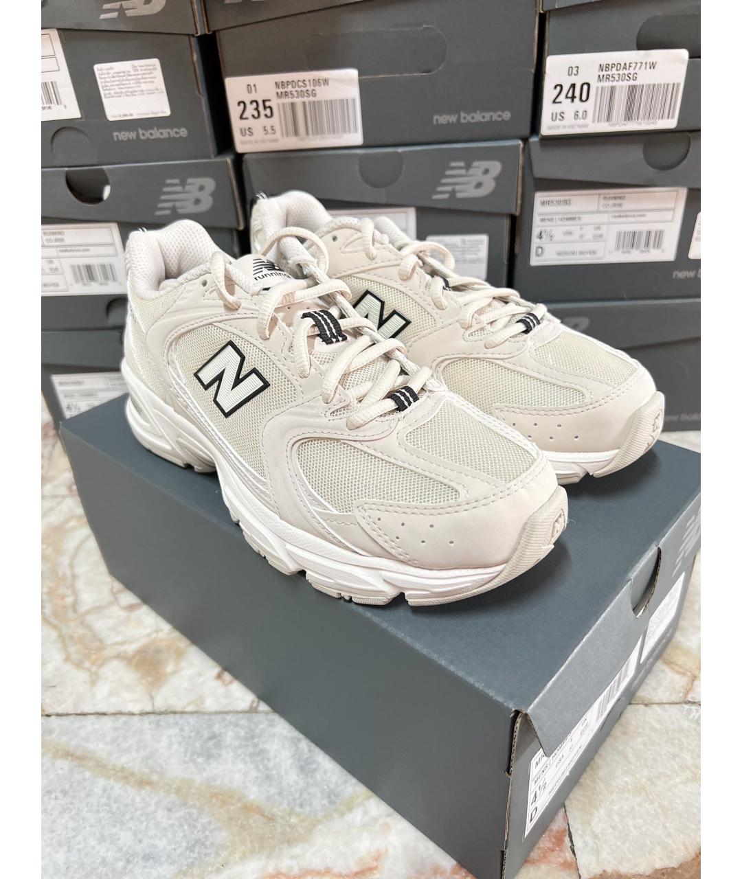 NEW BALANCE Бежевые текстильные кроссовки, фото 3