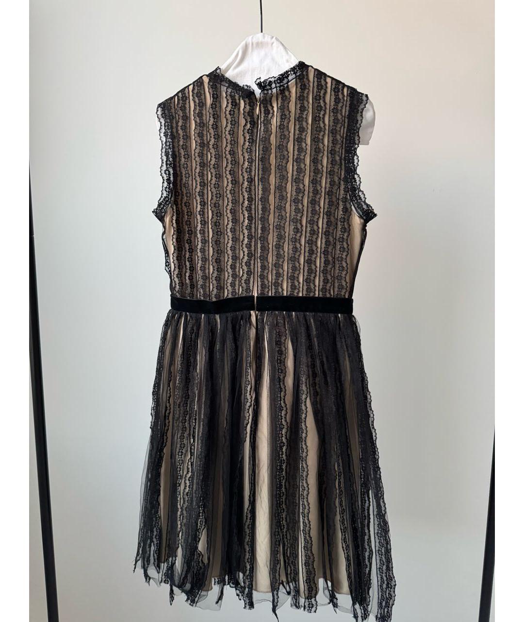 RED VALENTINO Черное кружевное вечернее платье, фото 2