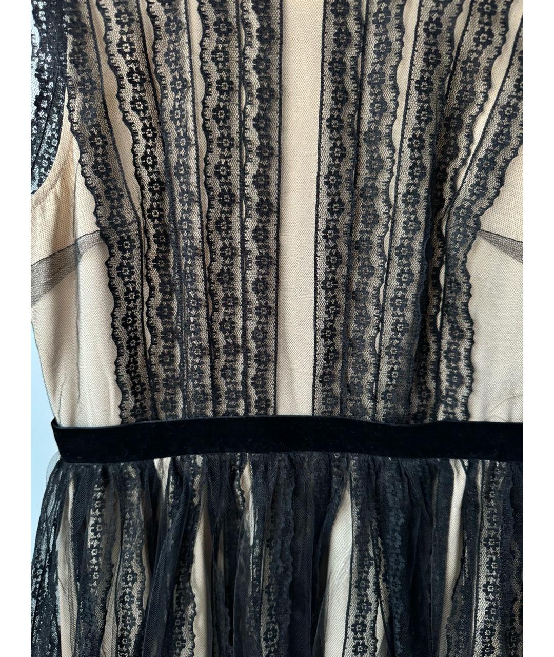 RED VALENTINO Черное кружевное вечернее платье, фото 3