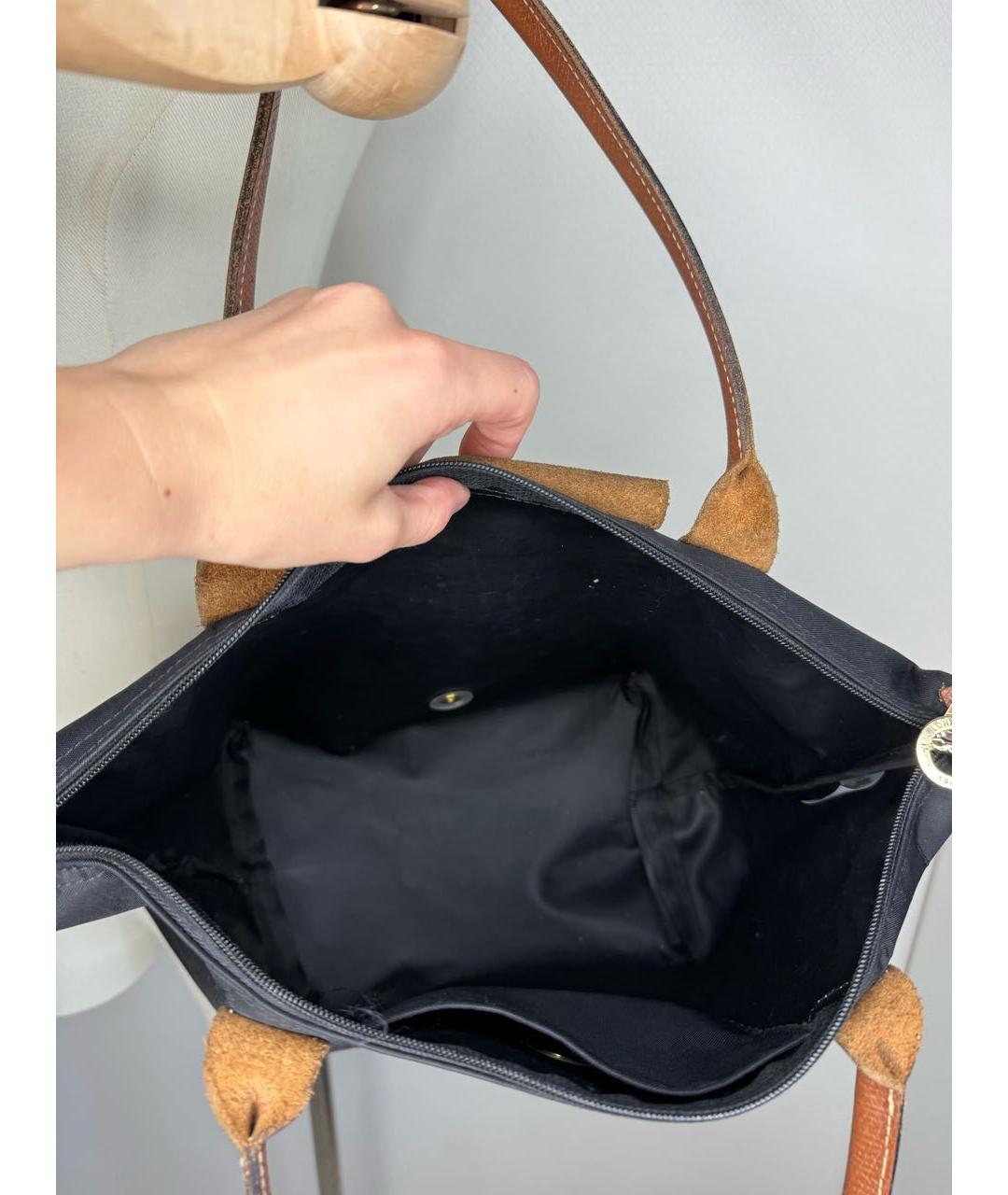 LONGCHAMP Черная сумка тоут, фото 8