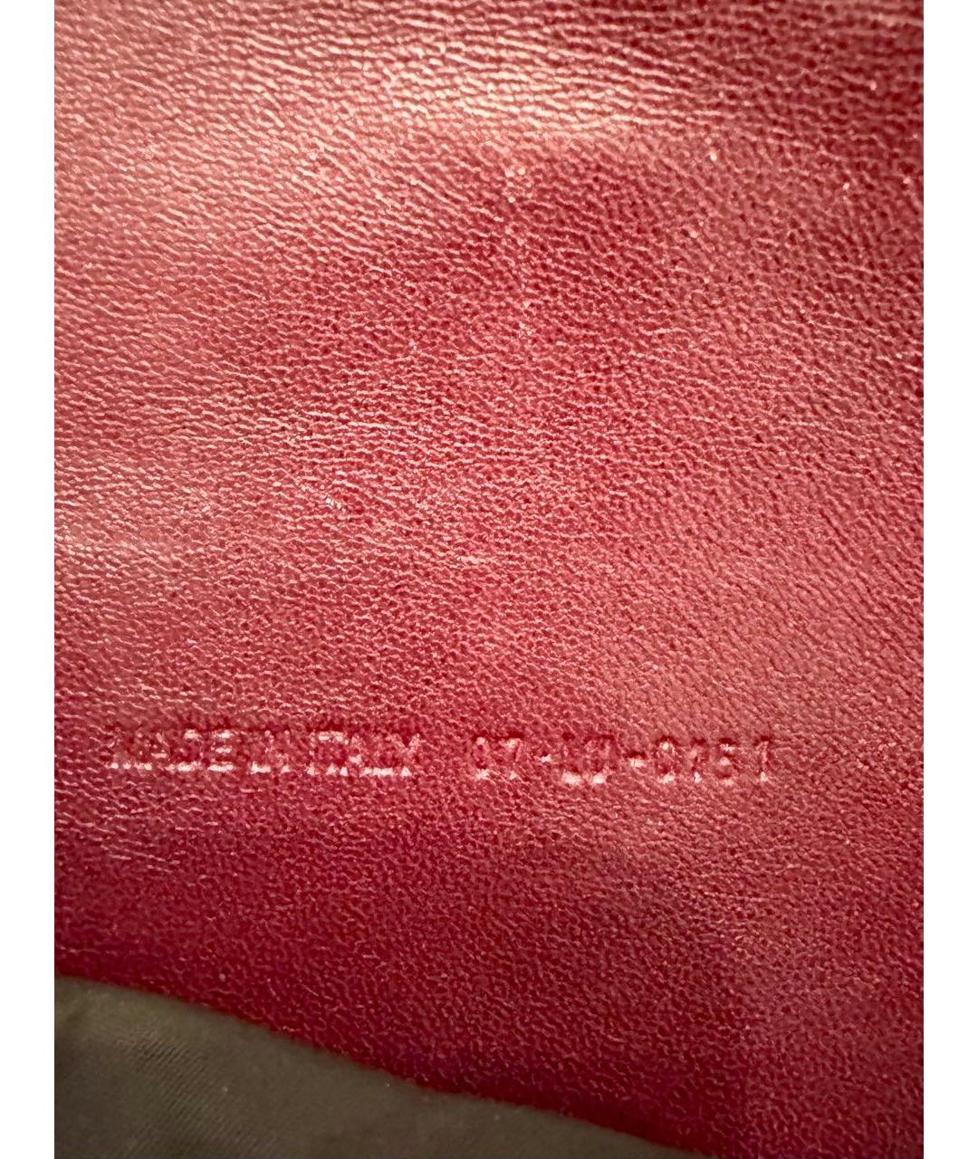 CHRISTIAN DIOR Коралловая кожаная сумка через плечо, фото 4