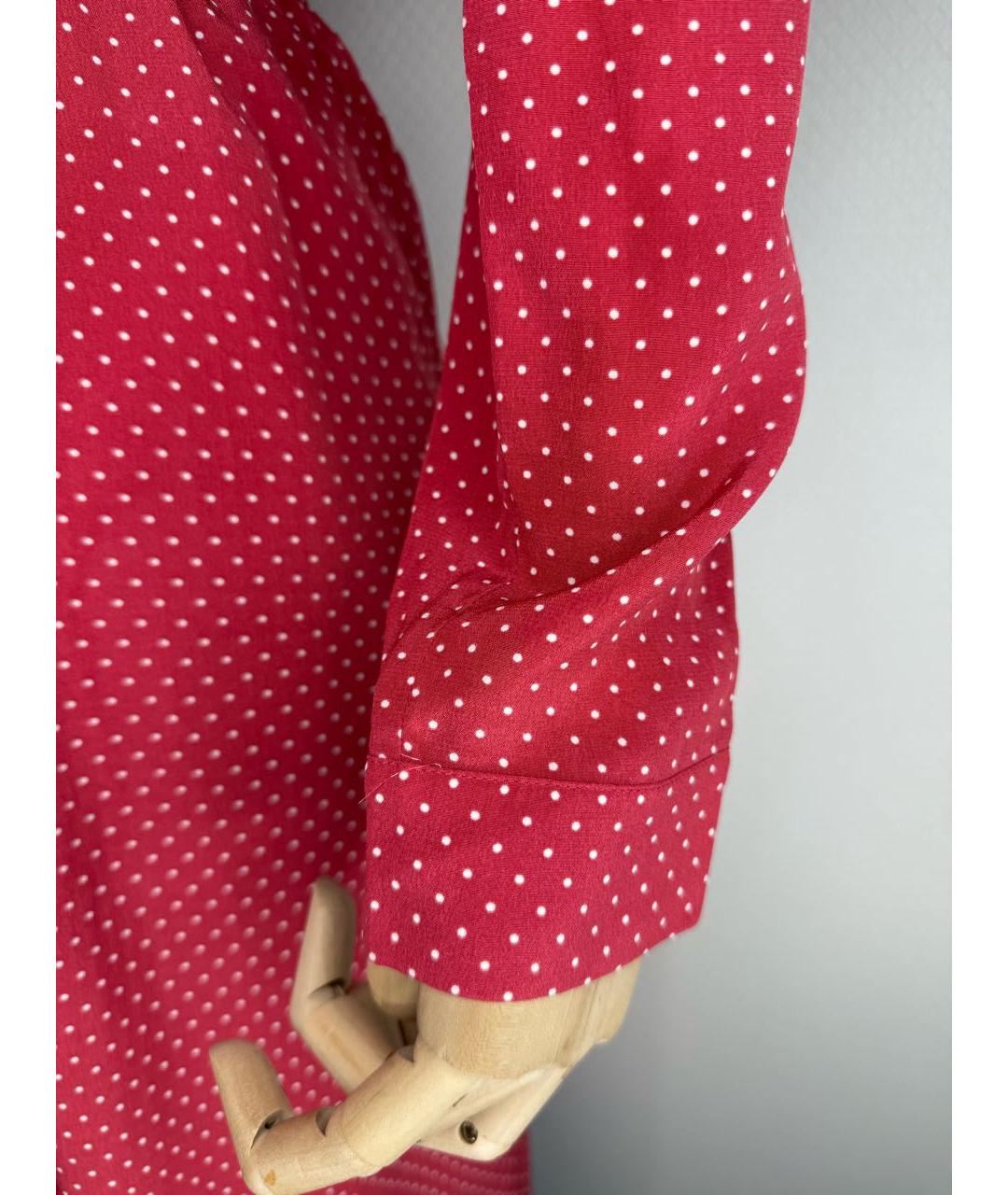 Sezane Красное шелковое повседневное платье, фото 4