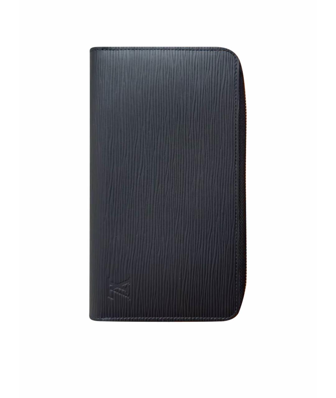 LOUIS VUITTON Черный кожаный кошелек, фото 1