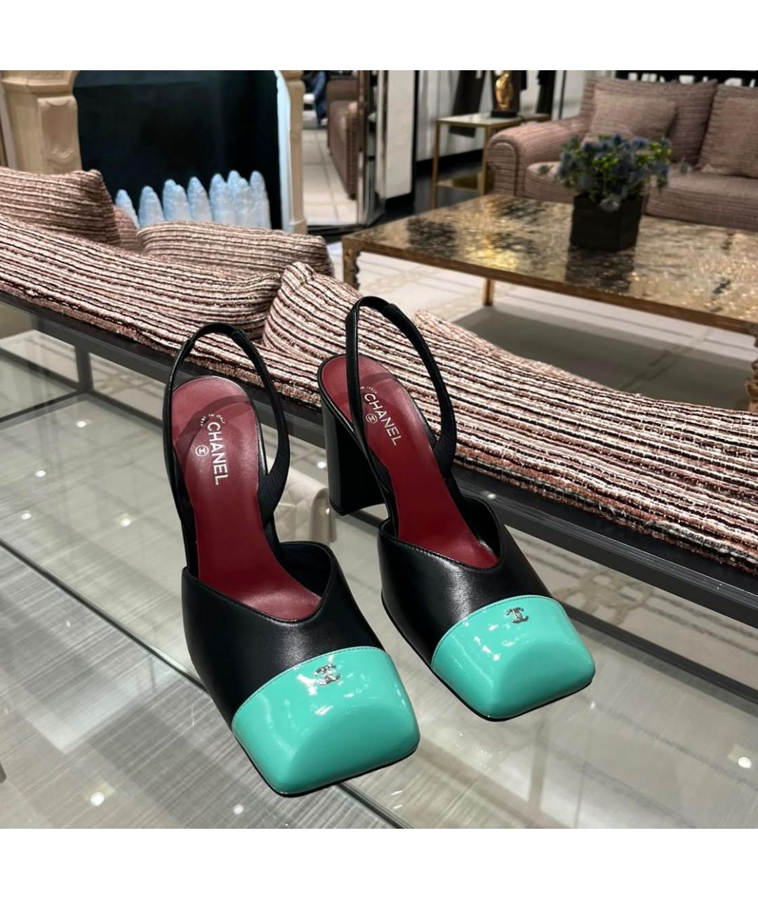 CHANEL Черные кожаные туфли, фото 2