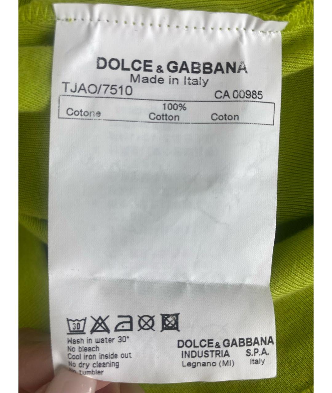 DOLCE&GABBANA Салатовая хлопковая блузы, фото 6