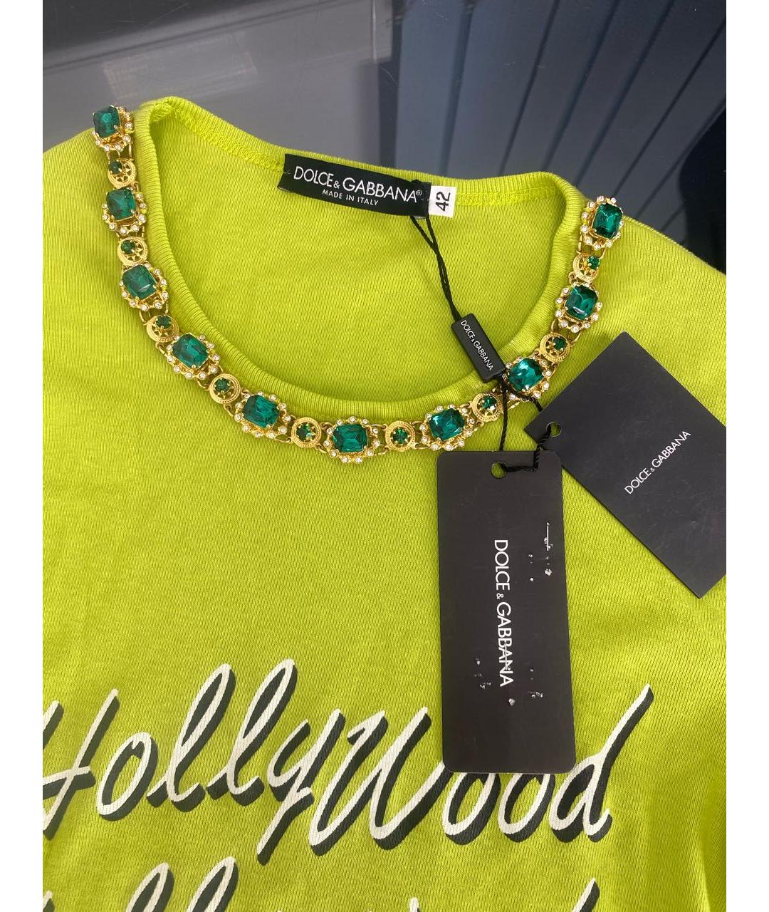 DOLCE&GABBANA Салатовая хлопковая блузы, фото 3