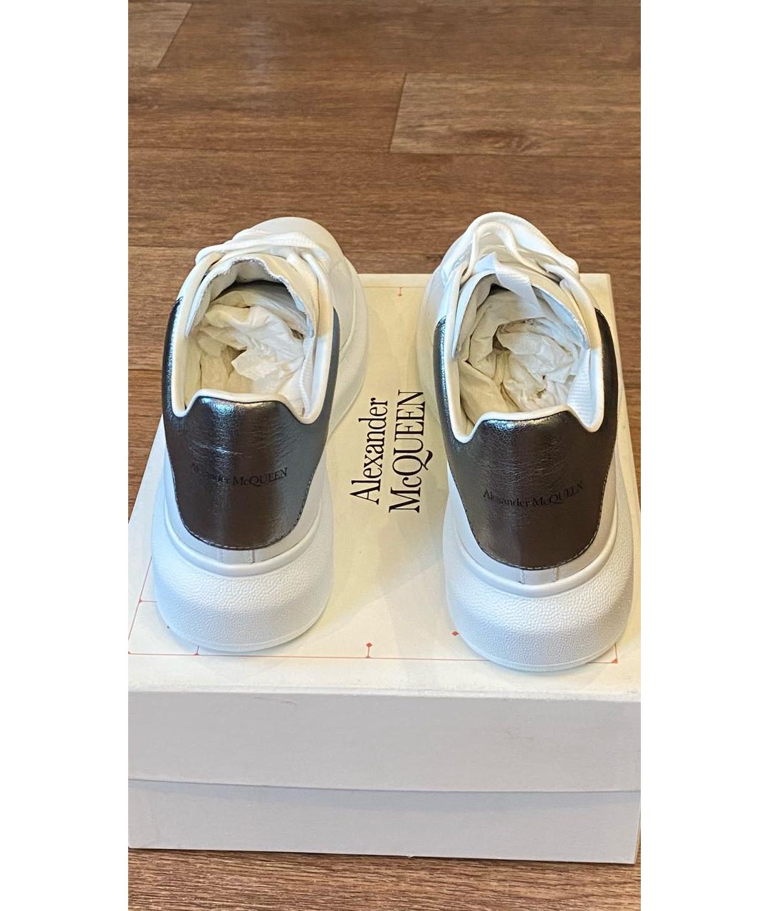 ALEXANDER MCQUEEN Белые кожаные кеды, фото 4
