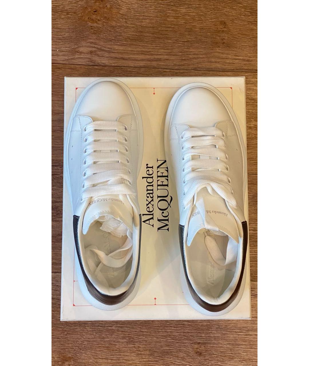 ALEXANDER MCQUEEN Белые кожаные кеды, фото 3