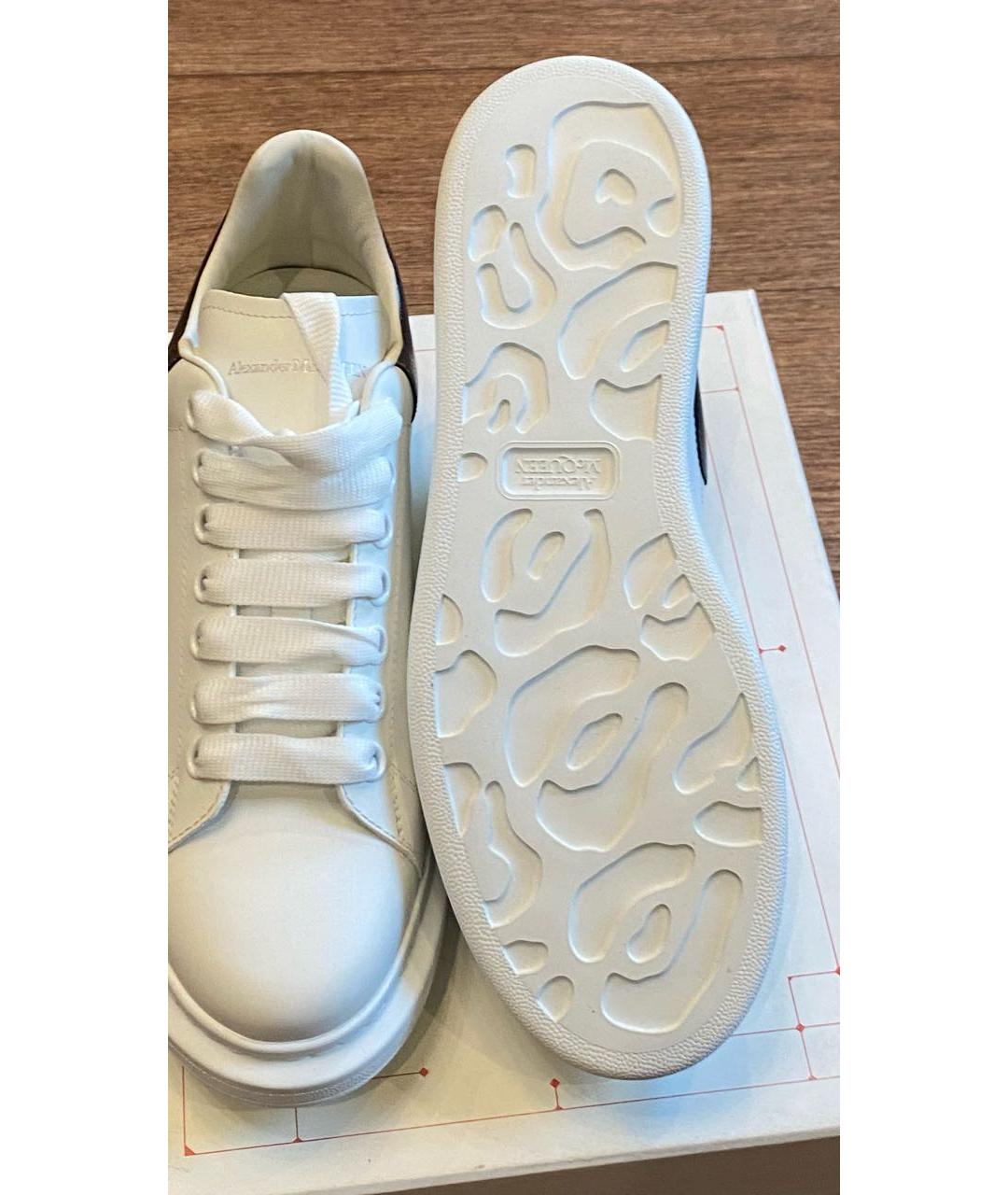 ALEXANDER MCQUEEN Белые кожаные кеды, фото 5