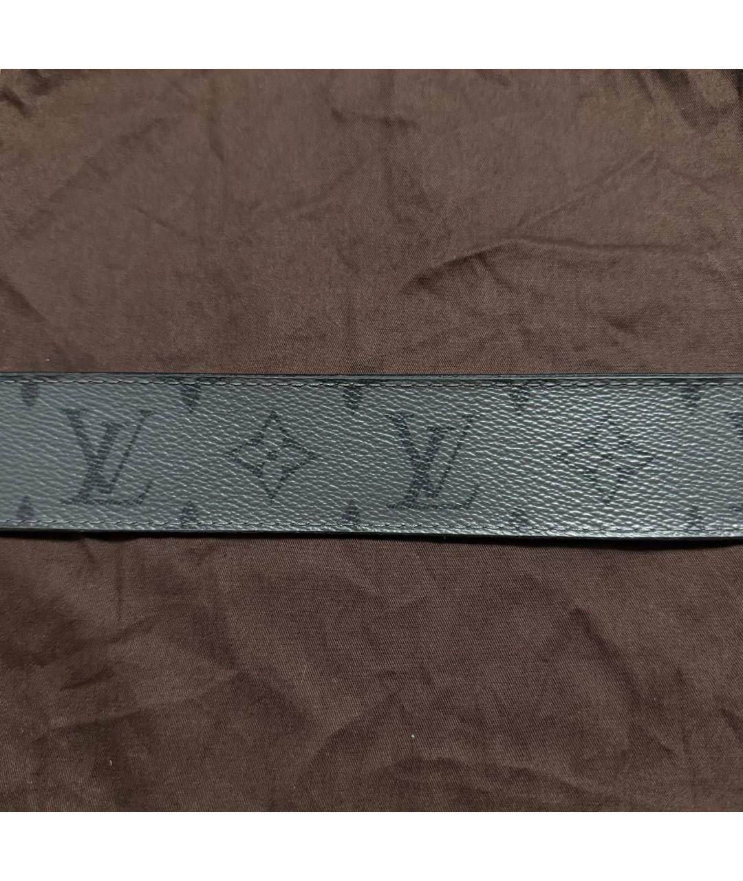 LOUIS VUITTON Серый кожаный ремень, фото 3