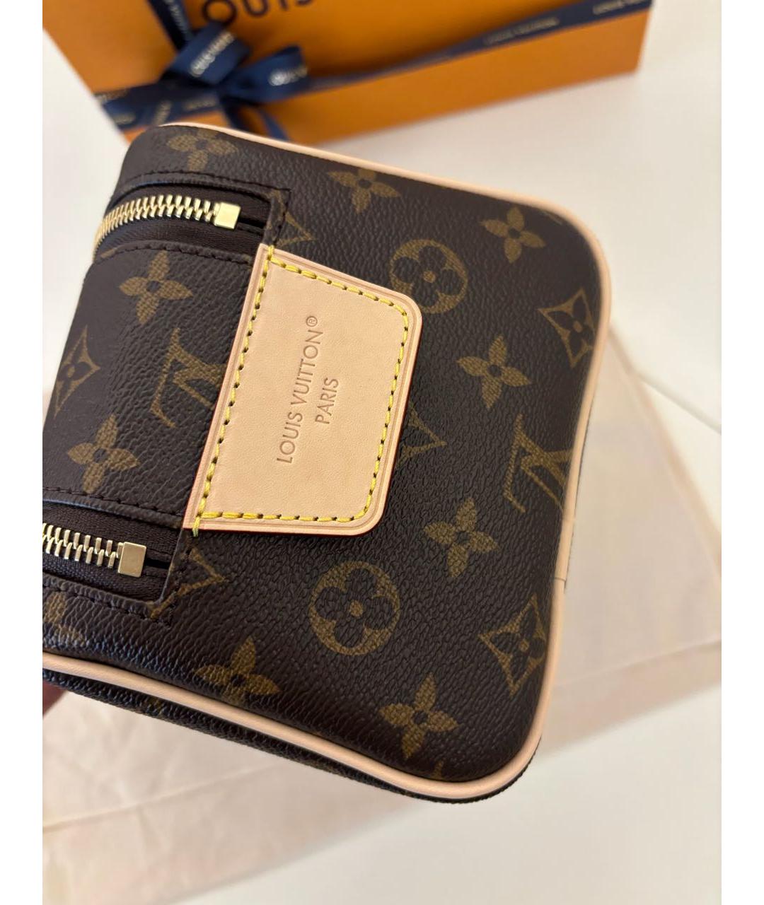 LOUIS VUITTON Коричневая косметичка, фото 4