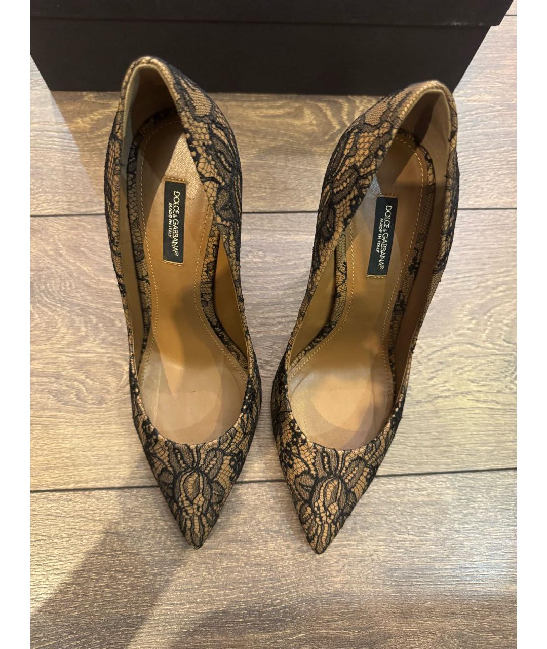 DOLCE&GABBANA Черные текстильные туфли, фото 3
