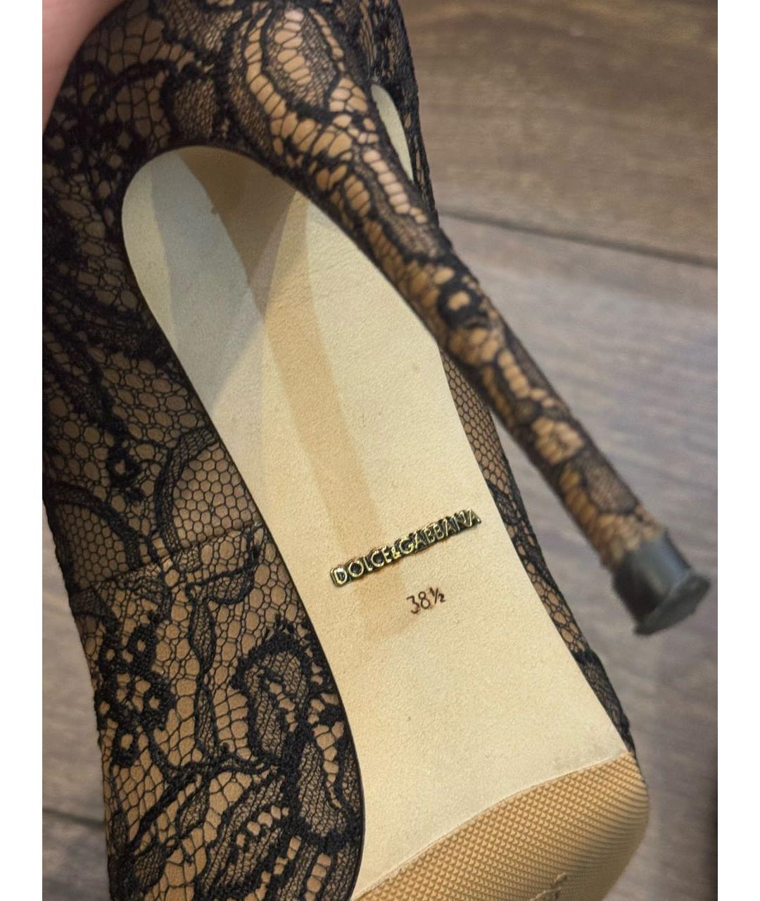 DOLCE&GABBANA Черные текстильные туфли, фото 5