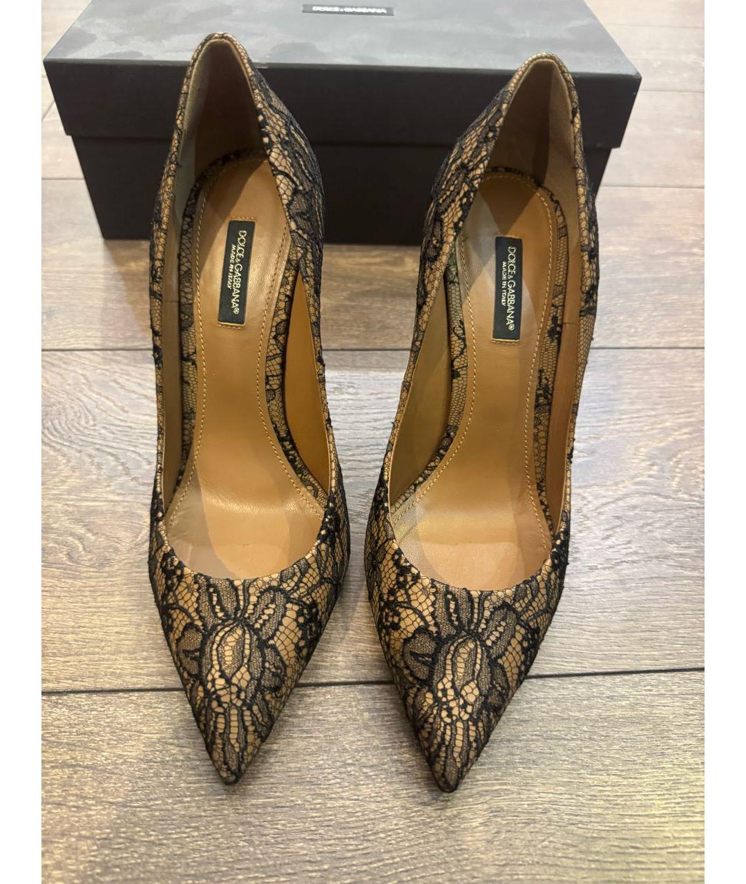 DOLCE&GABBANA Черные текстильные туфли, фото 2