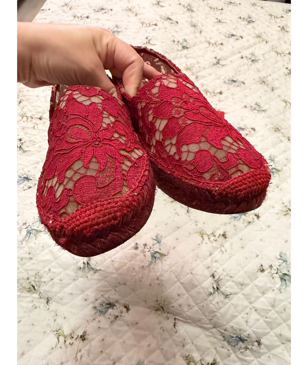 DOLCE&GABBANA Красные текстильные эспадрильи, фото 4