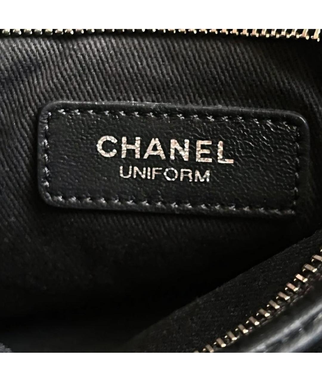 CHANEL Черная кожаная сумка через плечо, фото 4