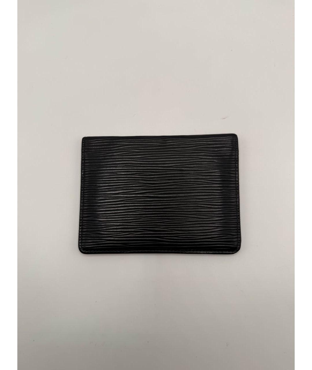 LOUIS VUITTON Черный кожаный кардхолдер, фото 3