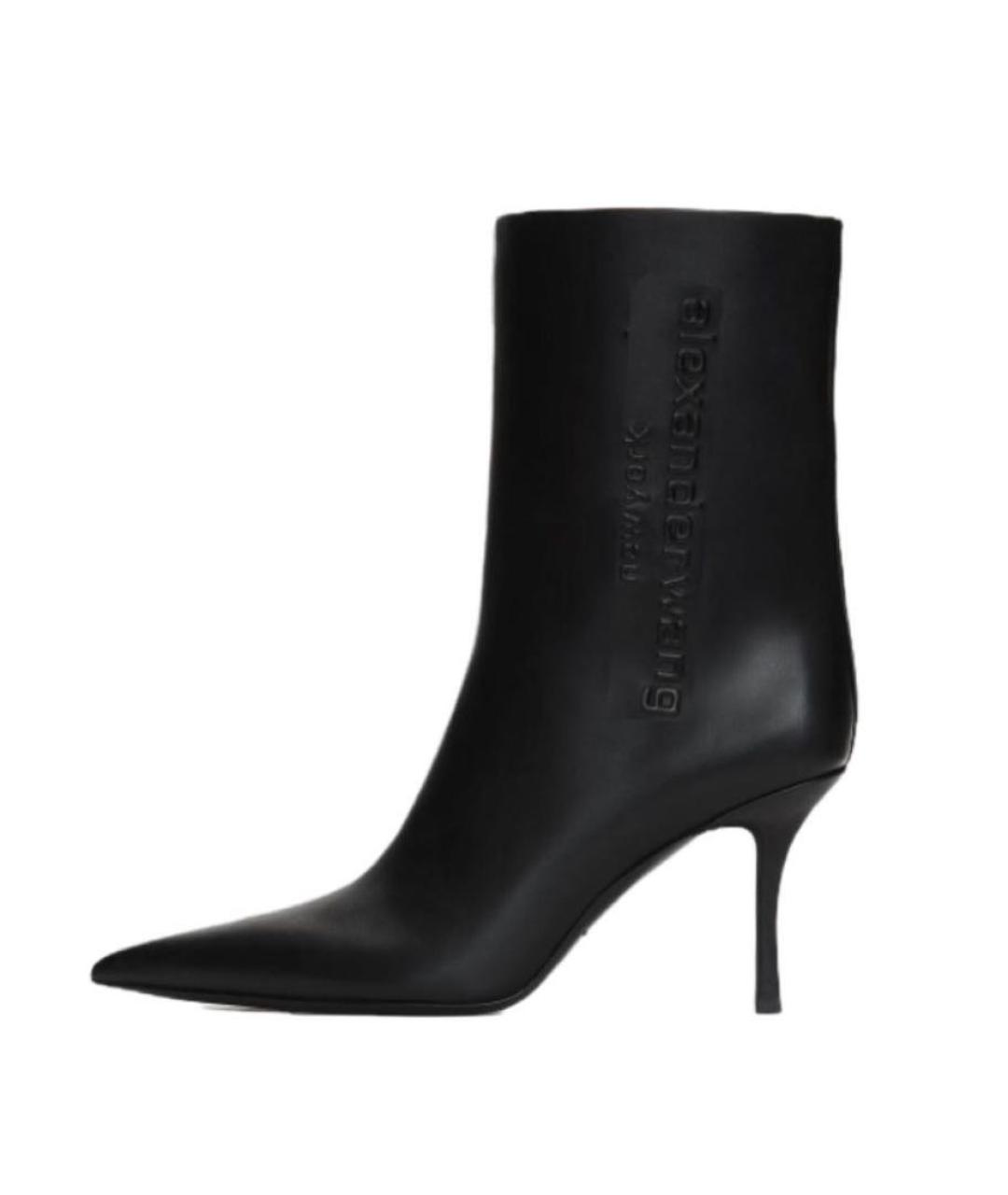 ALEXANDER WANG Черные кожаные полусапоги, фото 6