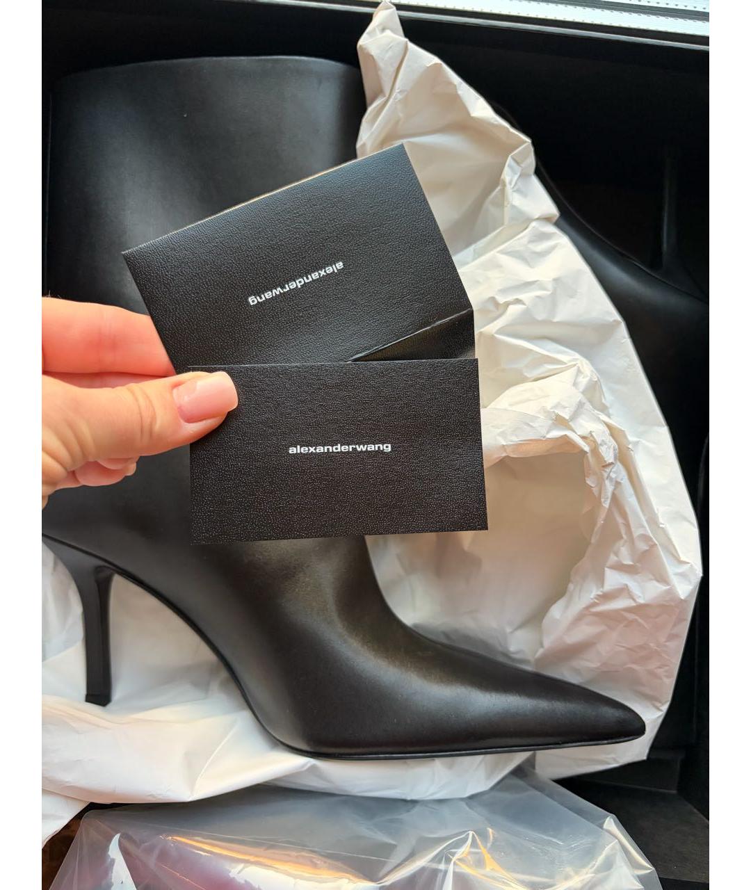 ALEXANDER WANG Черные кожаные полусапоги, фото 5