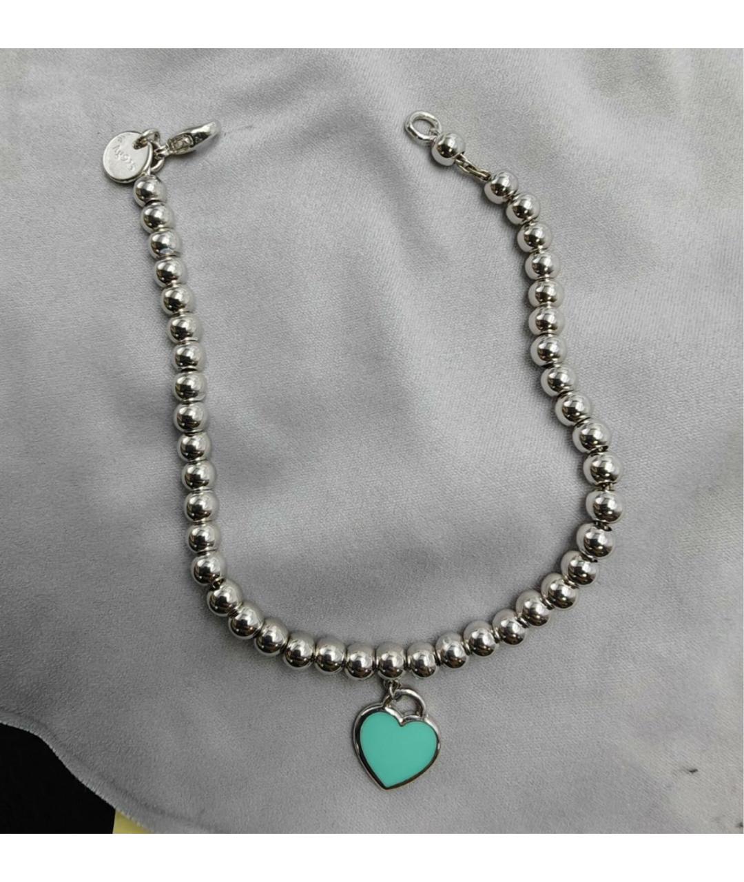 TIFFANY&CO Бирюзовый серебряный браслет, фото 7
