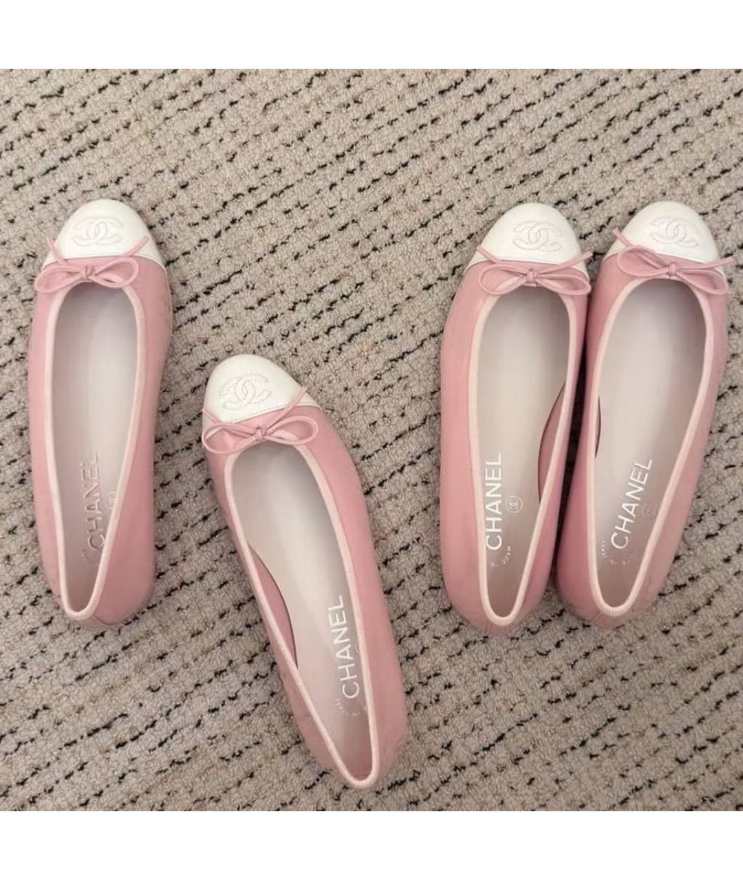 CHANEL Розовые балетки из лакированной кожи, фото 3