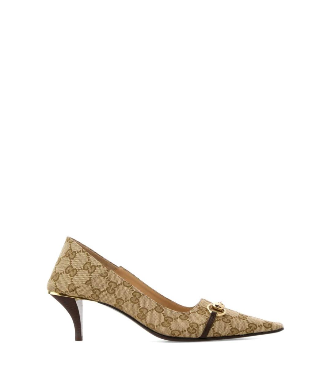 GUCCI Бежевые синтетические туфли, фото 1