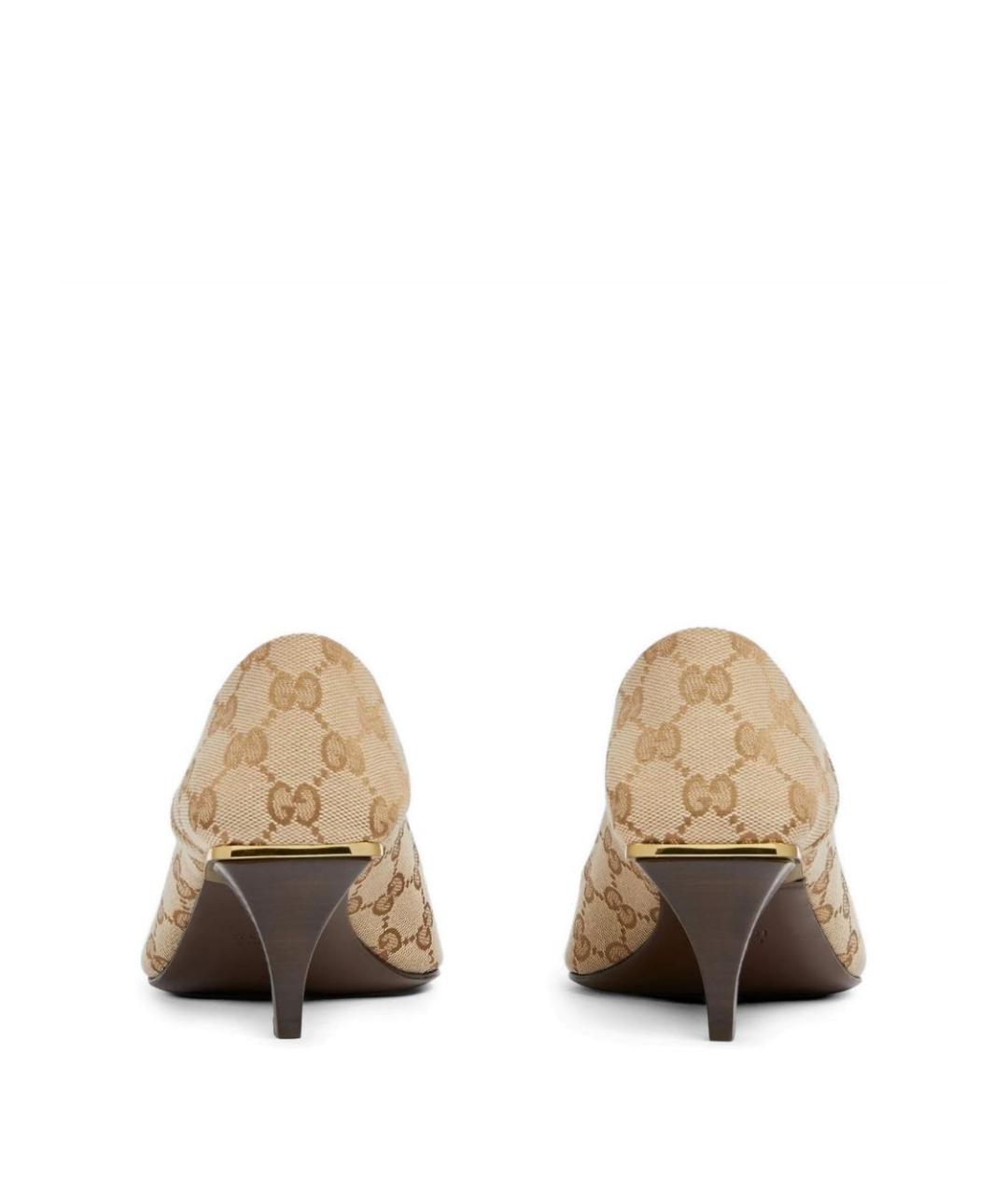 GUCCI Бежевые синтетические туфли, фото 3
