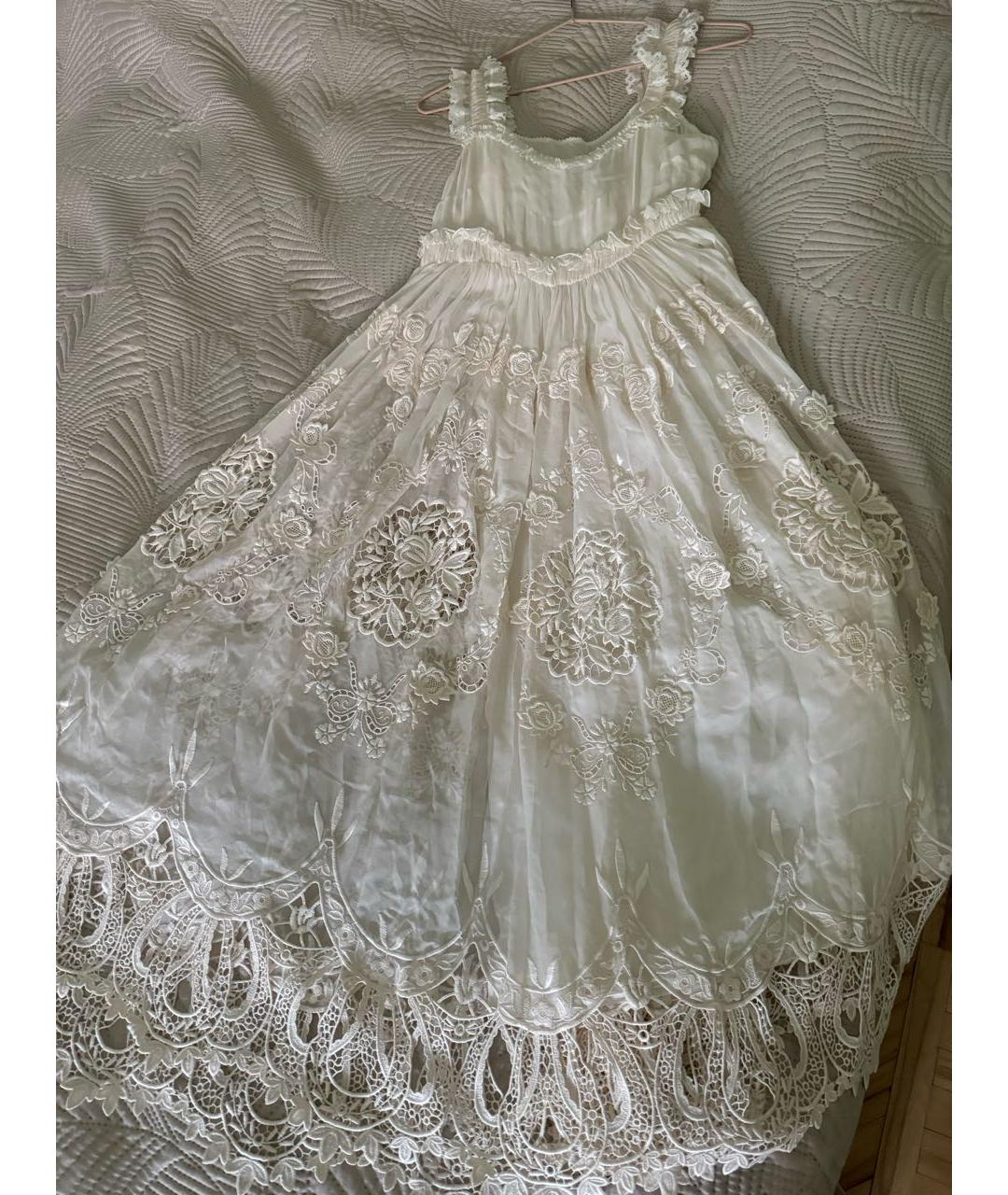 DOLCE&GABBANA Белое полиэстеровое коктейльное платье, фото 3