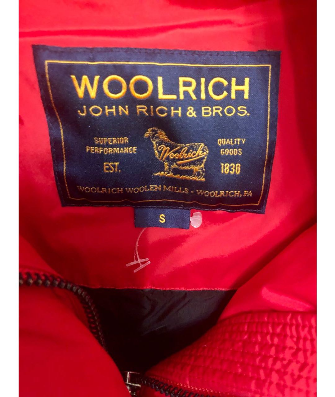 WOOLRICH Красный полиамидовый пуховик, фото 3